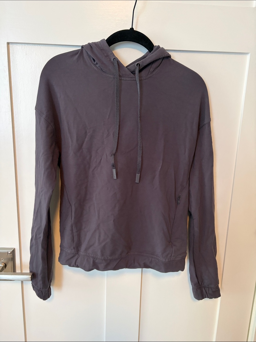 Lululemon Gray Hooded Long Sleeve Top